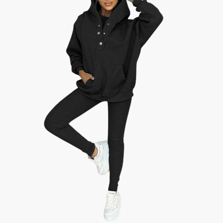 Women’s Three-Piece Lounge Set with Vest Long Sleeve Top and Pants