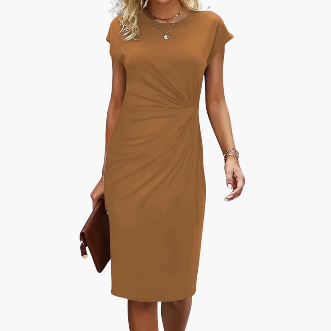 Women’s Sleeveless V-Neck Tank Top with Pleated Front