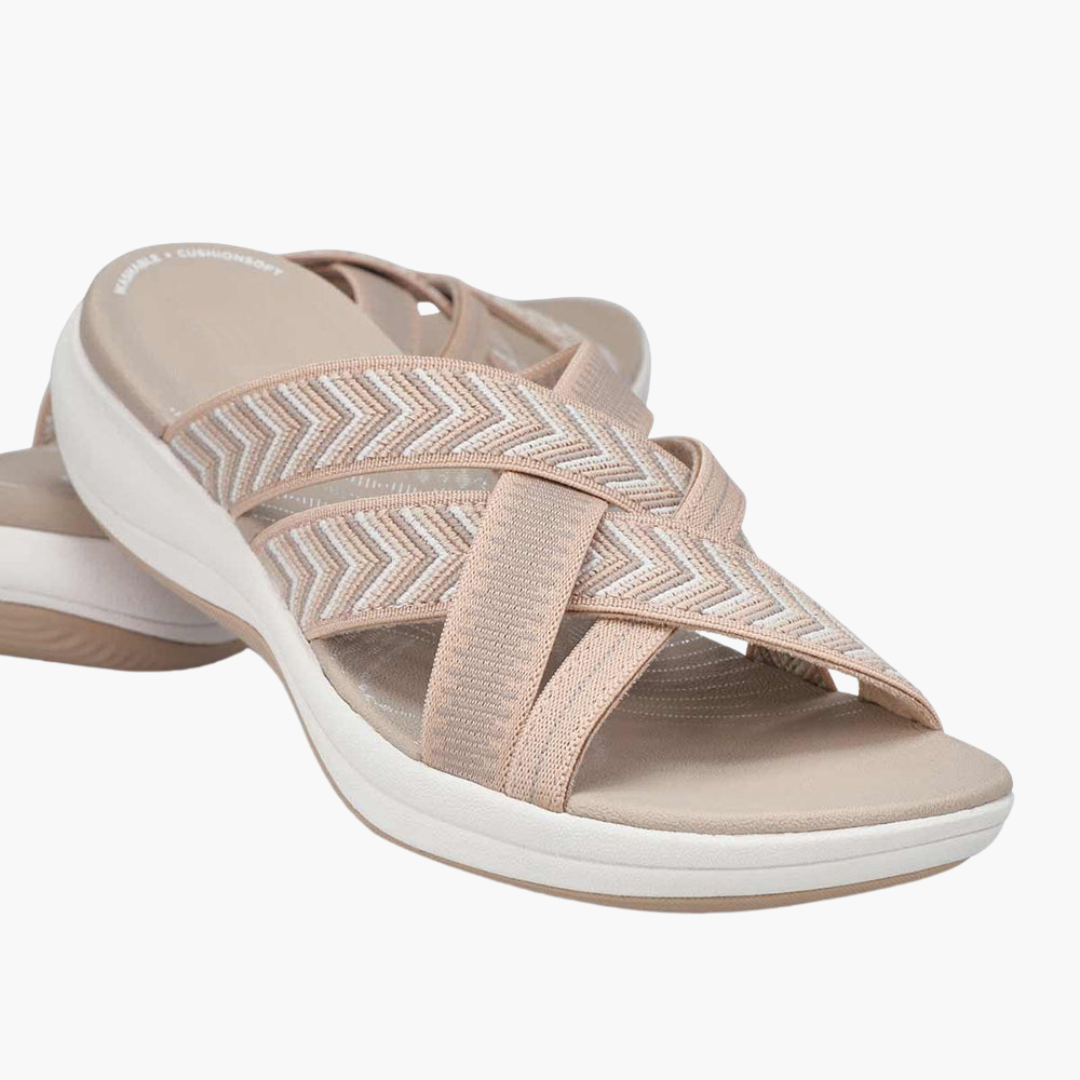 Women’s Slip-On Sandals with Open Toe and Padded Footbed