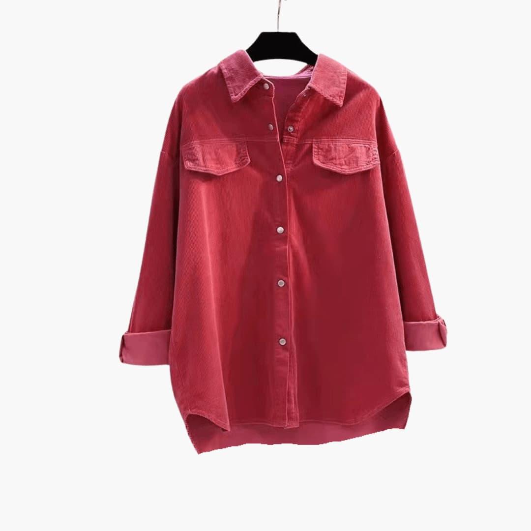 Casual Loose Corduroy Jacket for Women - Soft & Stylish Layering -  Made By Riley