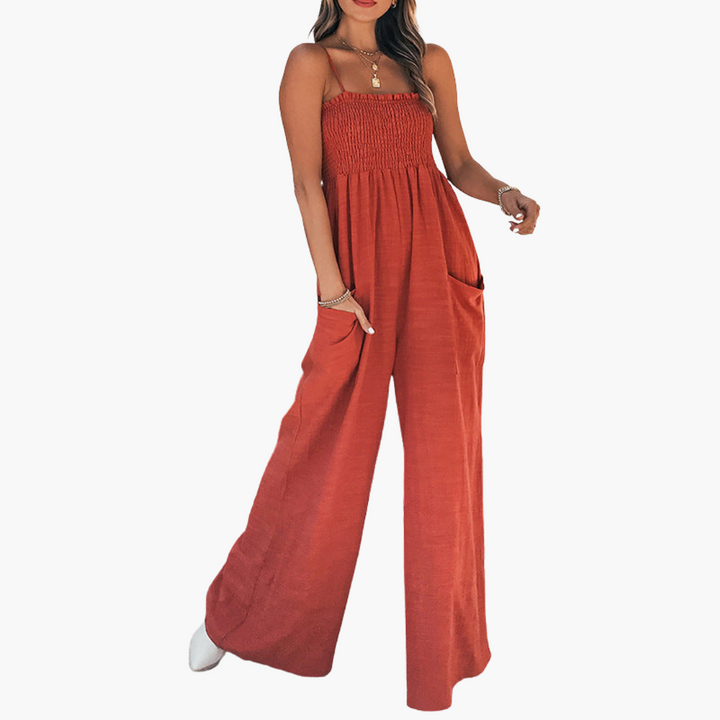 Women’s Straight-Leg Jumpsuit with Side Pockets