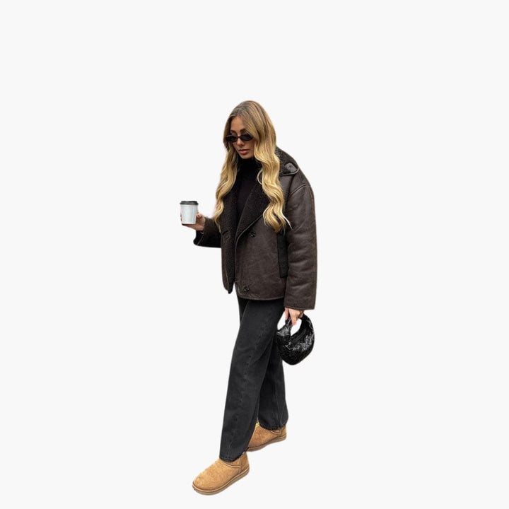 Women’s Shearling Jacket with Lined Interior