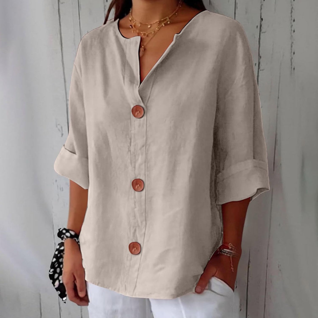 Linen Blouse Women – Loose Fit Breathable Summer Top