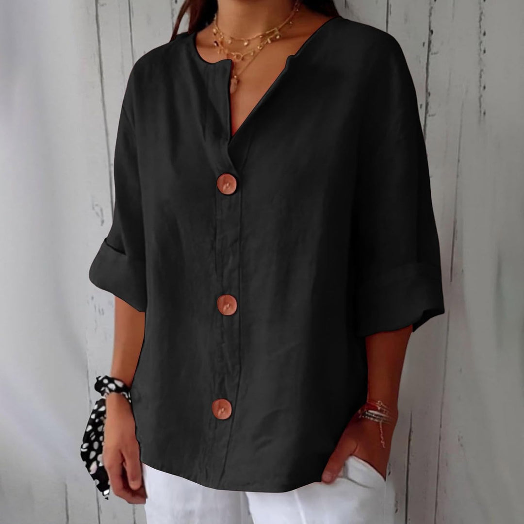 Linen Blouse Women – Loose Fit Breathable Summer Top
