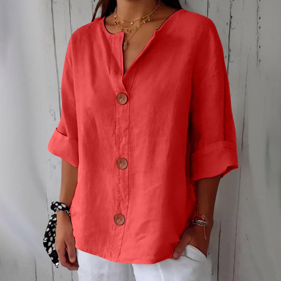 Linen Blouse Women – Loose Fit Breathable Summer Top