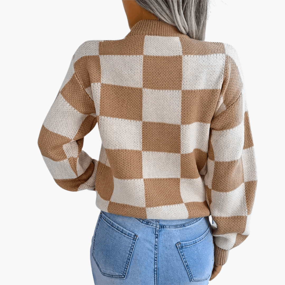 Women’s Oversized Knit Sweater with Long Sleeves and Pullover Style