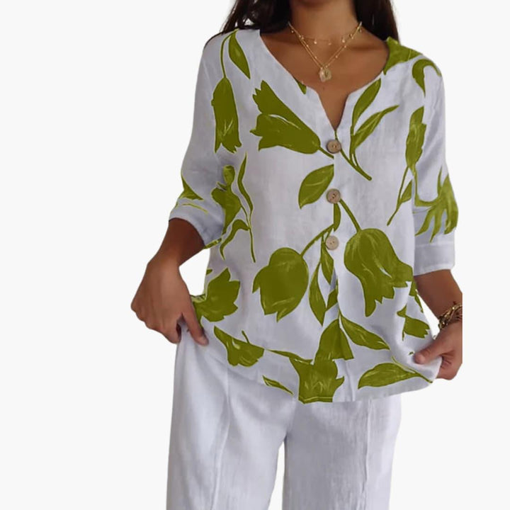 Women’s T-Shirt with V-Neck and Short Sleeves