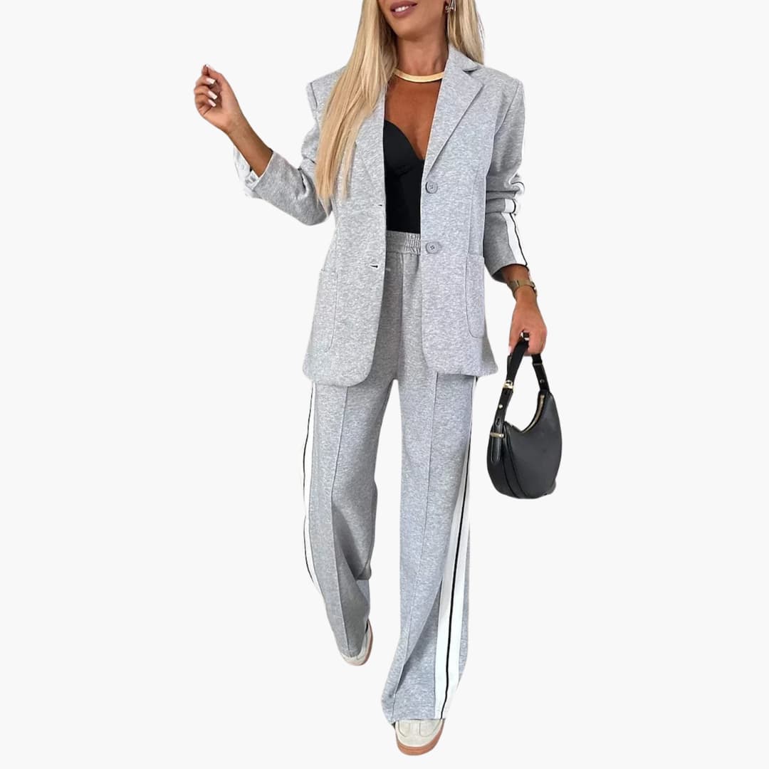 Women’s Two-Piece Set with Side Stripe Detail