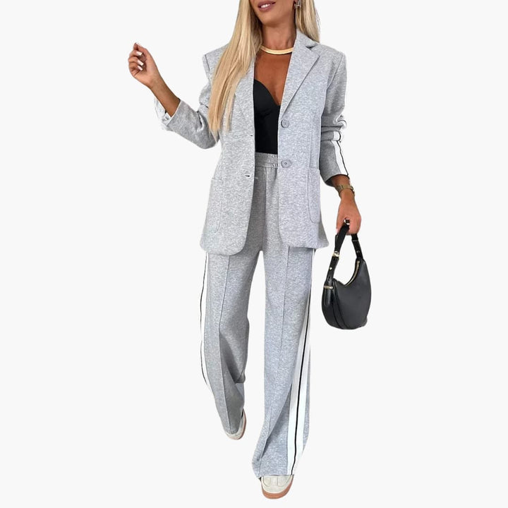 Women’s Two-Piece Set with Side Stripe Detail