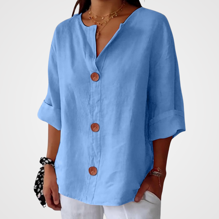 Linen Blouse Women – Loose Fit Breathable Summer Top