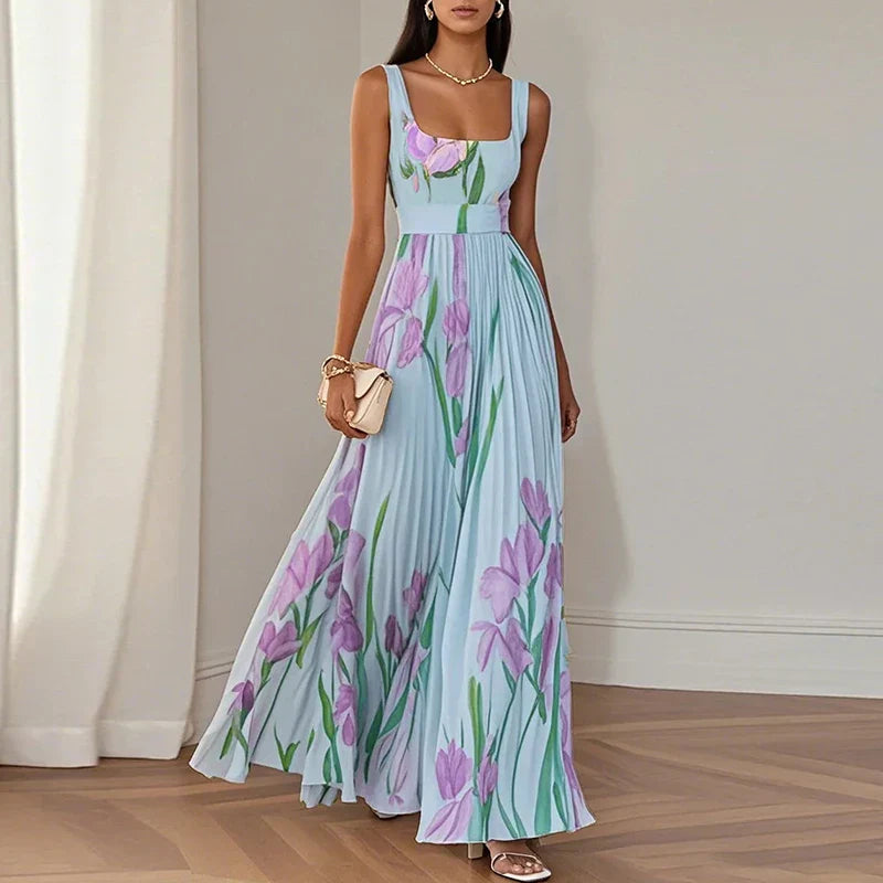 Floral A-Line Maxi Dress Women – Flattering Summer Dress