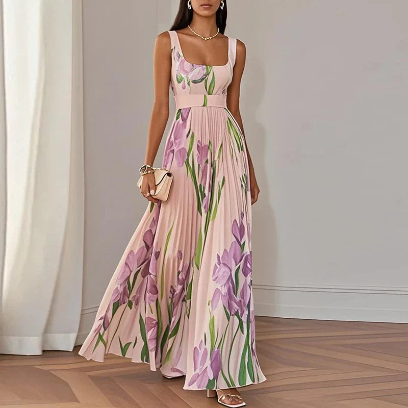 Floral A-Line Maxi Dress Women – Flattering Summer Dress